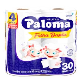 Papel Higiênico Paloma Folha Dupla 16×4 rolos 30m